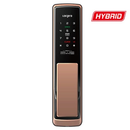 락프로 H5000S 로즈골드/블랙 (푸시풀/번호+카드 2WAY)